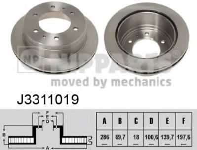 Тормозной диск NIPPARTS J3311019