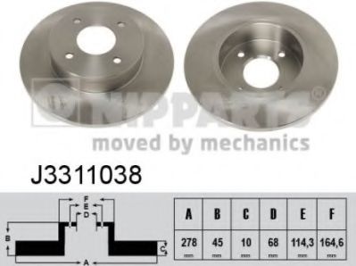 Тормозной диск NIPPARTS J3311038