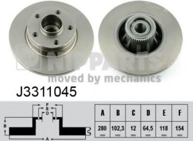 Тормозной диск NIPPARTS J3311045