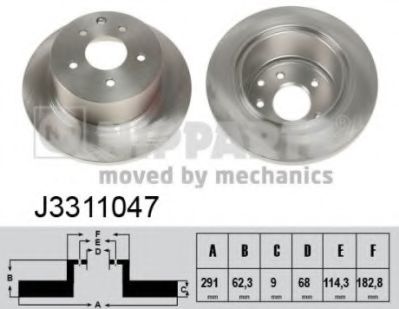 Тормозной диск NIPPARTS J3311047