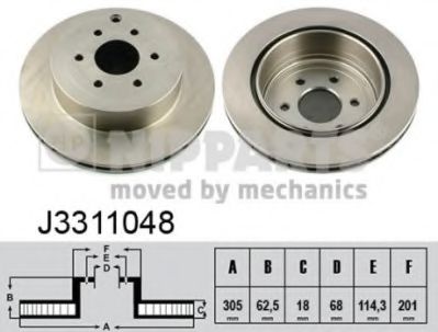 Тормозной диск NIPPARTS J3311048