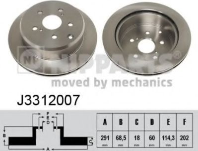 Тормозной диск NIPPARTS J3312007
