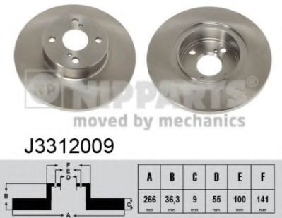 Тормозной диск NIPPARTS J3312009