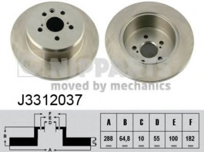 Тормозной диск NIPPARTS J3312037