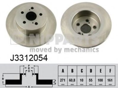 Тормозной диск NIPPARTS J3312054