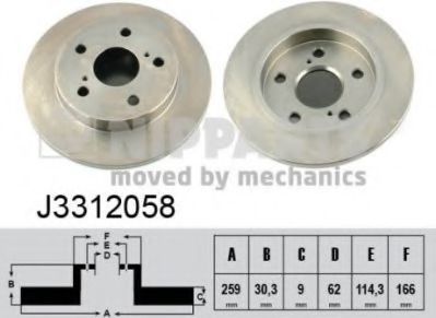 Тормозной диск NIPPARTS J3312058