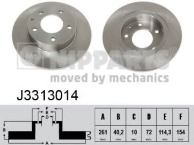 Тормозной диск NIPPARTS J3313014