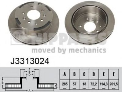 Тормозной диск NIPPARTS J3313024
