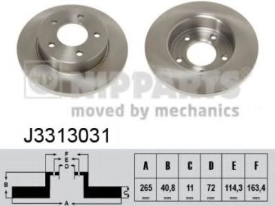 Тормозной диск NIPPARTS J3313031