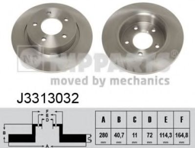 Тормозной диск NIPPARTS J3313032