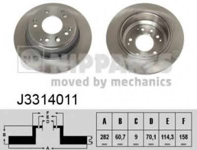 Тормозной диск NIPPARTS J3314011