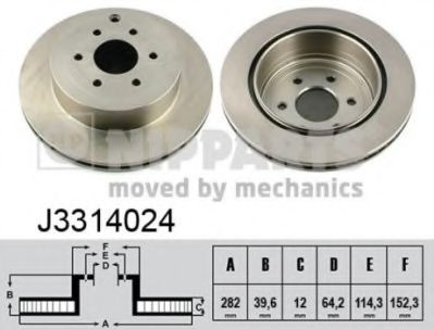 Тормозной диск NIPPARTS J3314024