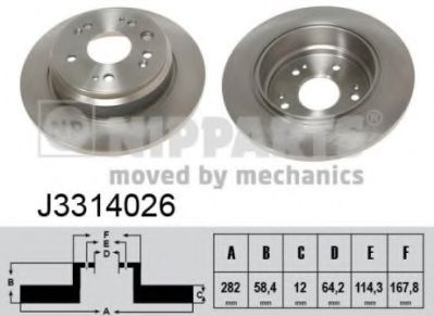 Тормозной диск NIPPARTS J3314026