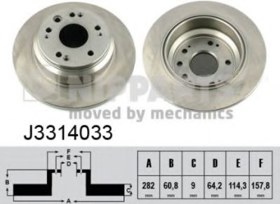 Тормозной диск NIPPARTS J3314033