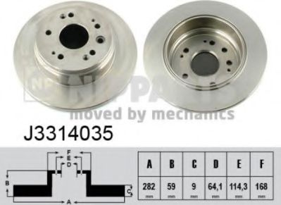 Тормозной диск NIPPARTS J3314035