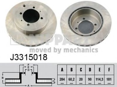 Тормозной диск NIPPARTS J3315018