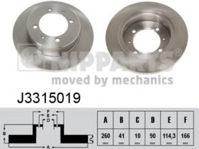 Тормозной диск NIPPARTS J3315019