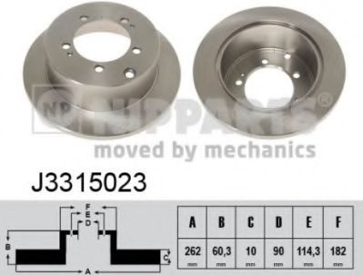 Тормозной диск NIPPARTS J3315023