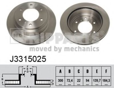 Тормозной диск NIPPARTS J3315025