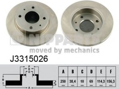 Тормозной диск NIPPARTS J3315026