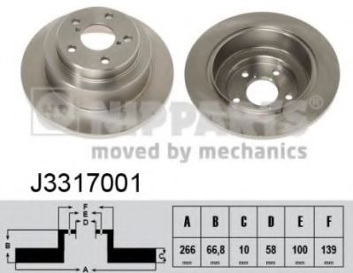 Тормозной диск NIPPARTS J3317001