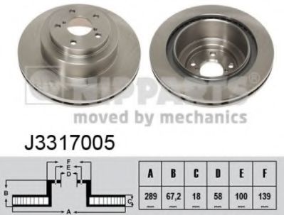 Тормозной диск NIPPARTS J3317005
