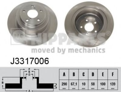 Тормозной диск NIPPARTS J3317006