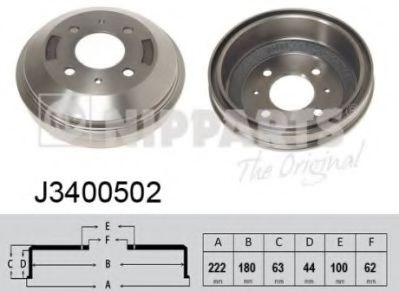 Тормозной барабан NIPPARTS J3400502