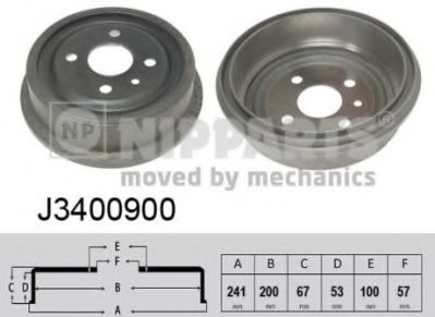 Тормозной барабан NIPPARTS J3400900