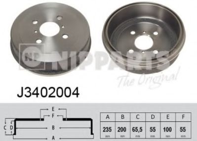 Тормозной барабан NIPPARTS J3402004