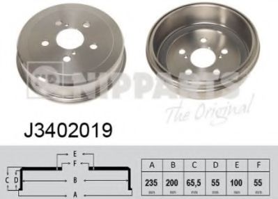 Тормозной барабан NIPPARTS J3402019