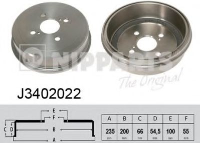 Тормозной барабан NIPPARTS J3402022