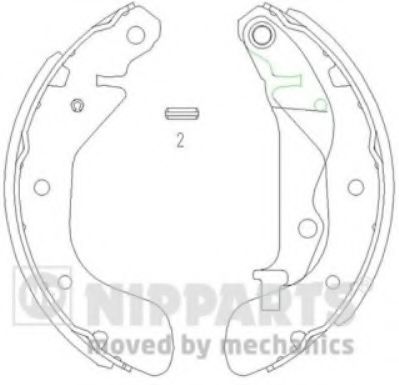 Тормозные колодки барабанные NIPPARTS J3500907