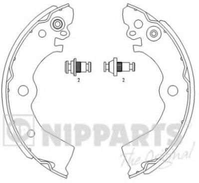 Тормозные колодки барабанные NIPPARTS J3501042