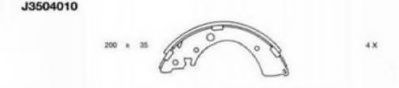 Тормозные колодки барабанные NIPPARTS J3504010