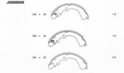 Тормозные колодки барабанные NIPPARTS J3505005