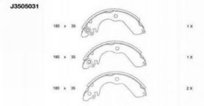 Тормозные колодки барабанные NIPPARTS J3505031