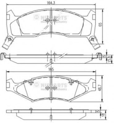 Тормозные колодки NIPPARTS J3600302