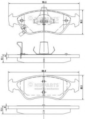 Тормозные колодки NIPPARTS J3600303