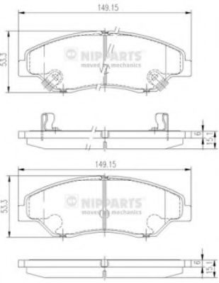 Тормозные колодки NIPPARTS J3600309