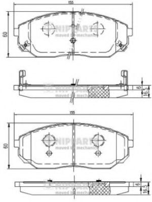Тормозные колодки NIPPARTS J3600318