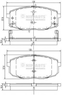 Тормозные колодки NIPPARTS J3600319