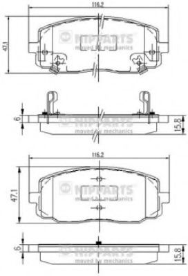 Тормозные колодки NIPPARTS J3600323