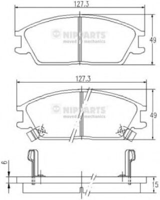 Тормозные колодки NIPPARTS J3600515