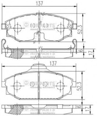 Тормозные колодки NIPPARTS J3600523