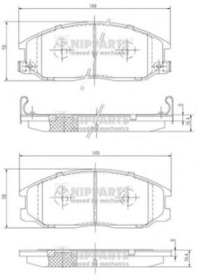 Тормозные колодки NIPPARTS J3600526