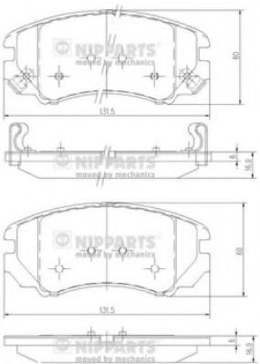 Тормозные колодки NIPPARTS J3600541