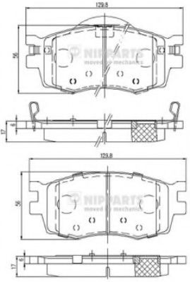 Тормозные колодки NIPPARTS J3600542