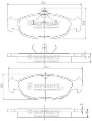Тормозные колодки NIPPARTS J3600901