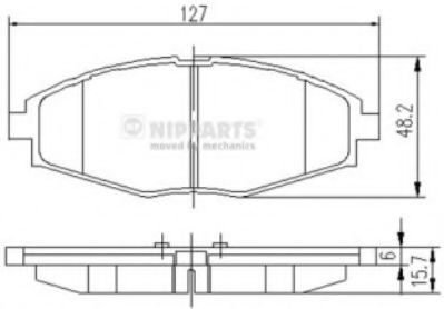 Тормозные колодки NIPPARTS J3600909